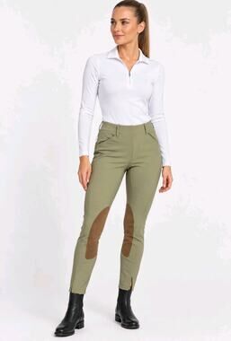 The Tailored Sportsman English Riding Green Breech Low Rise Pants NWT 32L 12